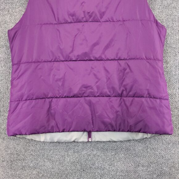 Made for Life Puffer Vest Womens Size L Purple Full Zip Pockets Sleeveless - Picture 10 of 13